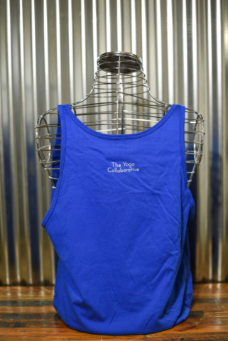 Loose fitting tank, screen printed front and back. Back view