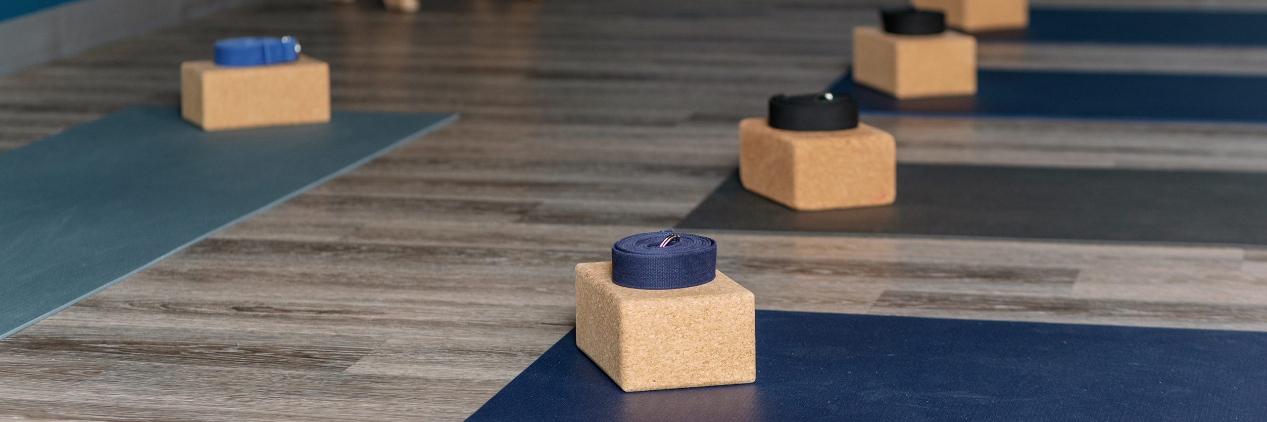 yoga mats and blocks